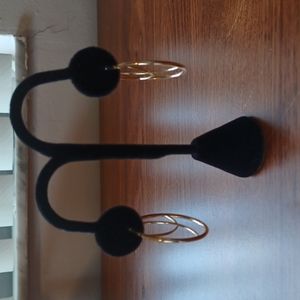 Gold Unique Hoop Earrings